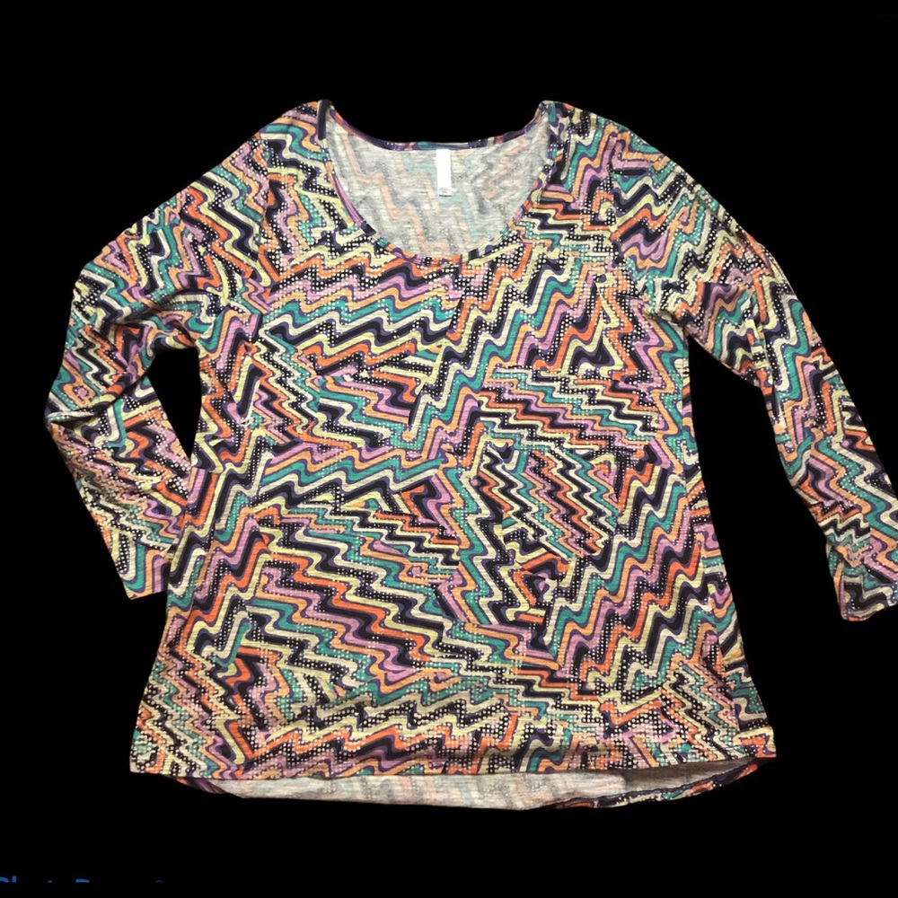 NWOT - Sz 3X Long Sleeve Lynnae Tunic Shirt - LuLaRoe Bright - Discounted Ship!